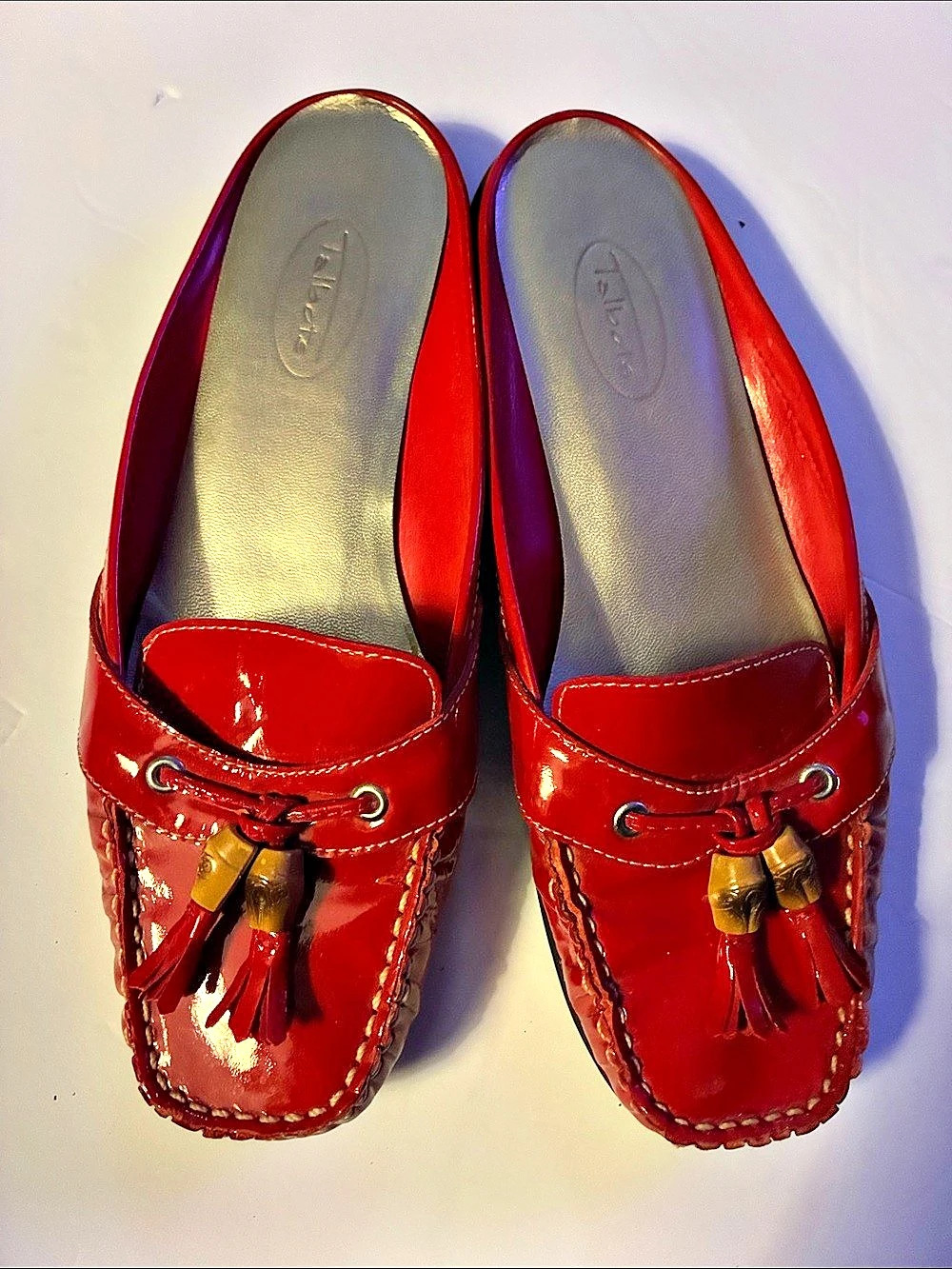 Talbots Red Tassel Moccasins